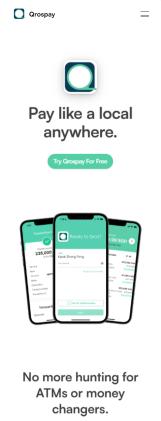 Qrospay Landing Page - Image 1